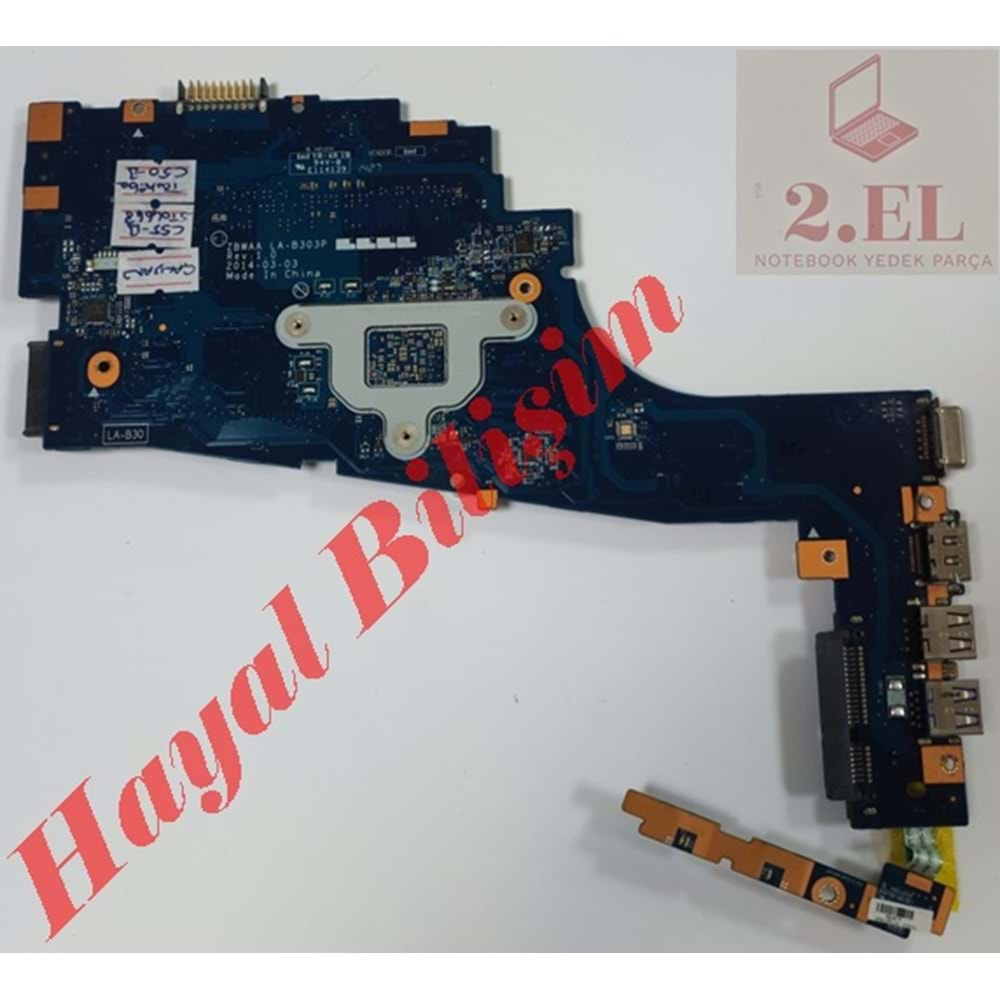 2.EL - Orjinal Toshiba Satellite C50-B C55-B C55D-B Çalışan Celeron N2830 İşlemcili ( SR1W4 ) Notebook Anakart - ZBWAA LA-B303P