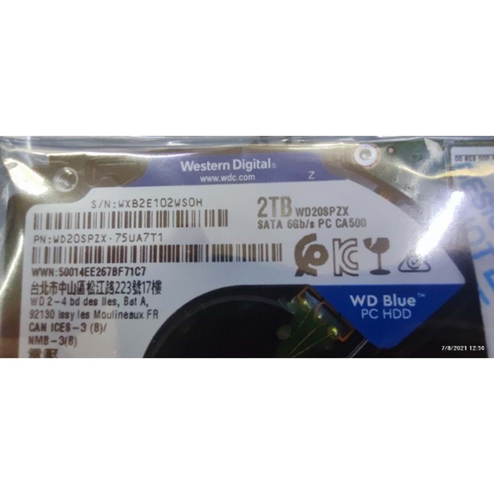 HYL - Western Digital Blue 2TB 2.5