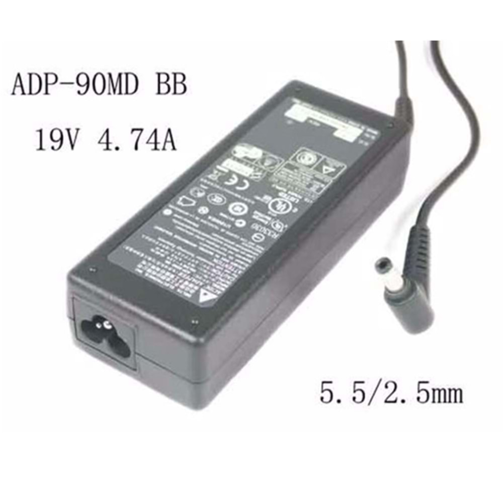 + 2.EL - Orjinal DELTA Casper ADP-90MD 19V 4.74A 5.5mm X 2.5mm Standart Uç - PA-1900-24 Güç Adaptörü Şarj Cihazı