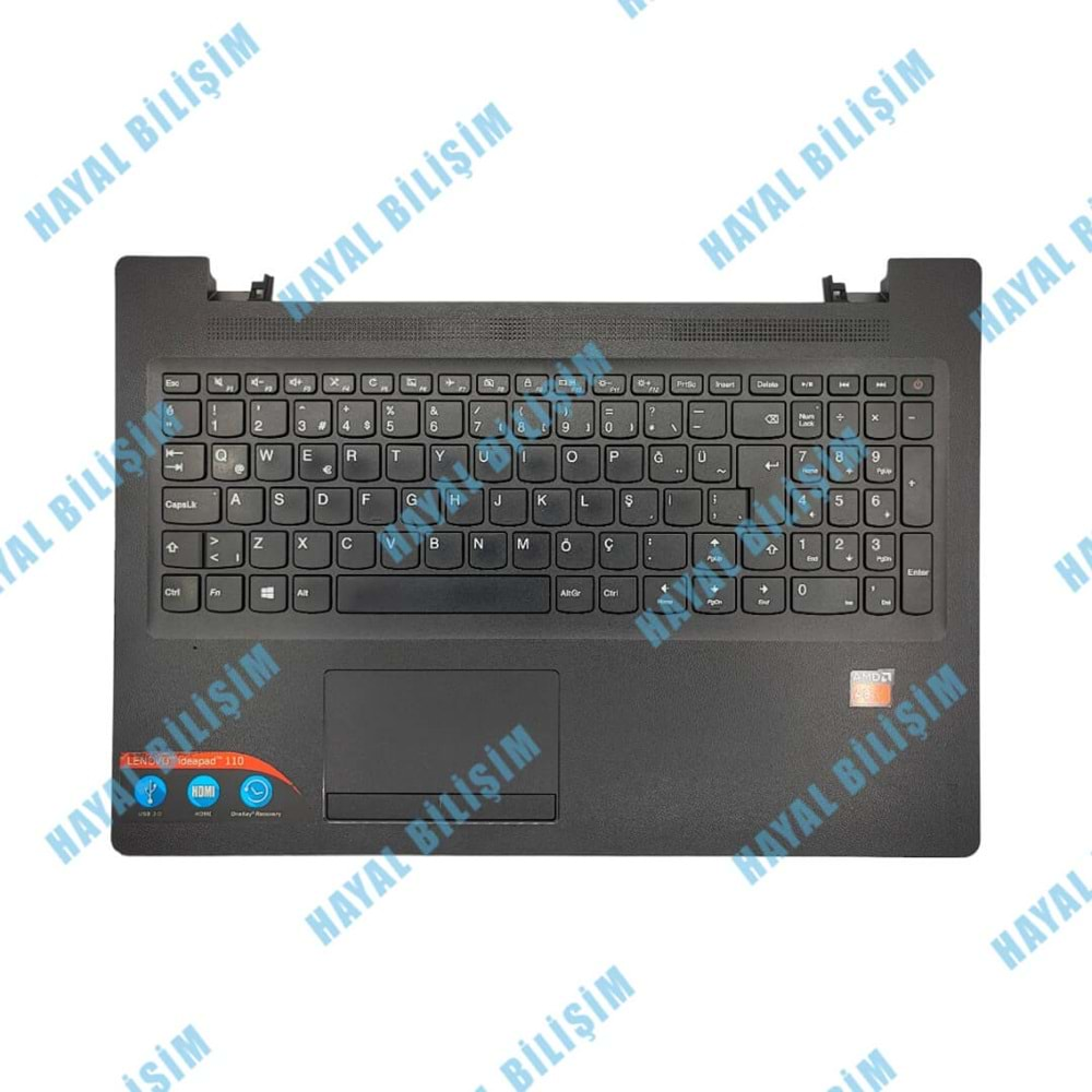 2.EL - Orjinal Lenovo İdeapad 110-15ISK 110-15IBR 110-15ACL 110-15AST Notebook Klavyeli Üst Kasa - AP11X000300