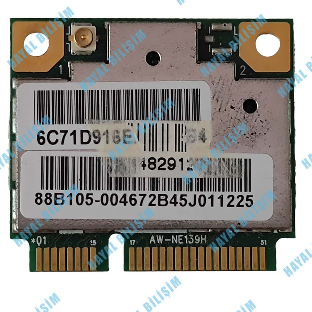 2.EL - Orjinal RealTek RTL8188CE Mini PCIe 150Mbps Notebook Wifi Ağ Kartı