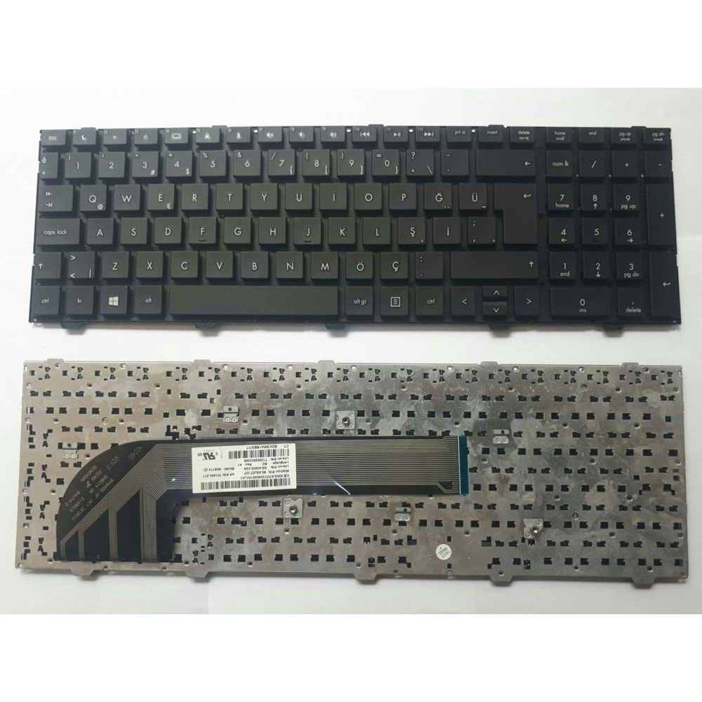 HYLHP156KLV - Hp ProBook 4540S 4545S 4740S Türkçe Siyah Notebook Klavyesi Çerçevesiz