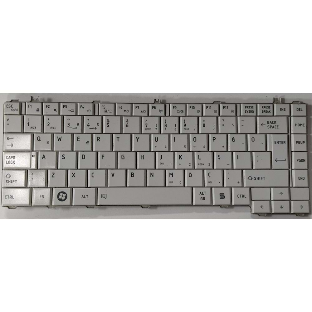 2.EL - Orjinal Toshiba Satellite C600 C600D C605D C630 C630D C635 C635D C640 C640D C645 C645D L600 L600D L605 L605D L630 L630D L635 L635D L640 L640D L645 L645D Klavye Tuş Takımı Beyaz Türkçe - MP-09M76TQ69301