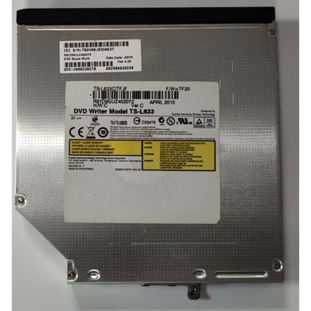 2.EL - Orjinal Toshiba Satellite L630 L635 Dvd Writer Optik Sürücü - V000230270 TS-L633