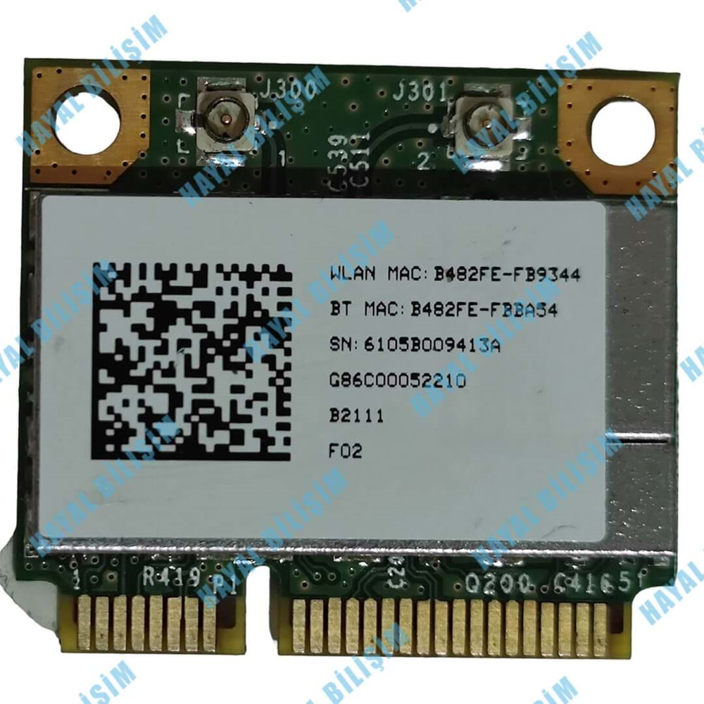 2.EL - Orjinal Toshiba Satellite L630 L635 L650 L655 L650D L655D Notebook Wifi Kart - BCM94313HMGB PA3829U-1MPC V000211310