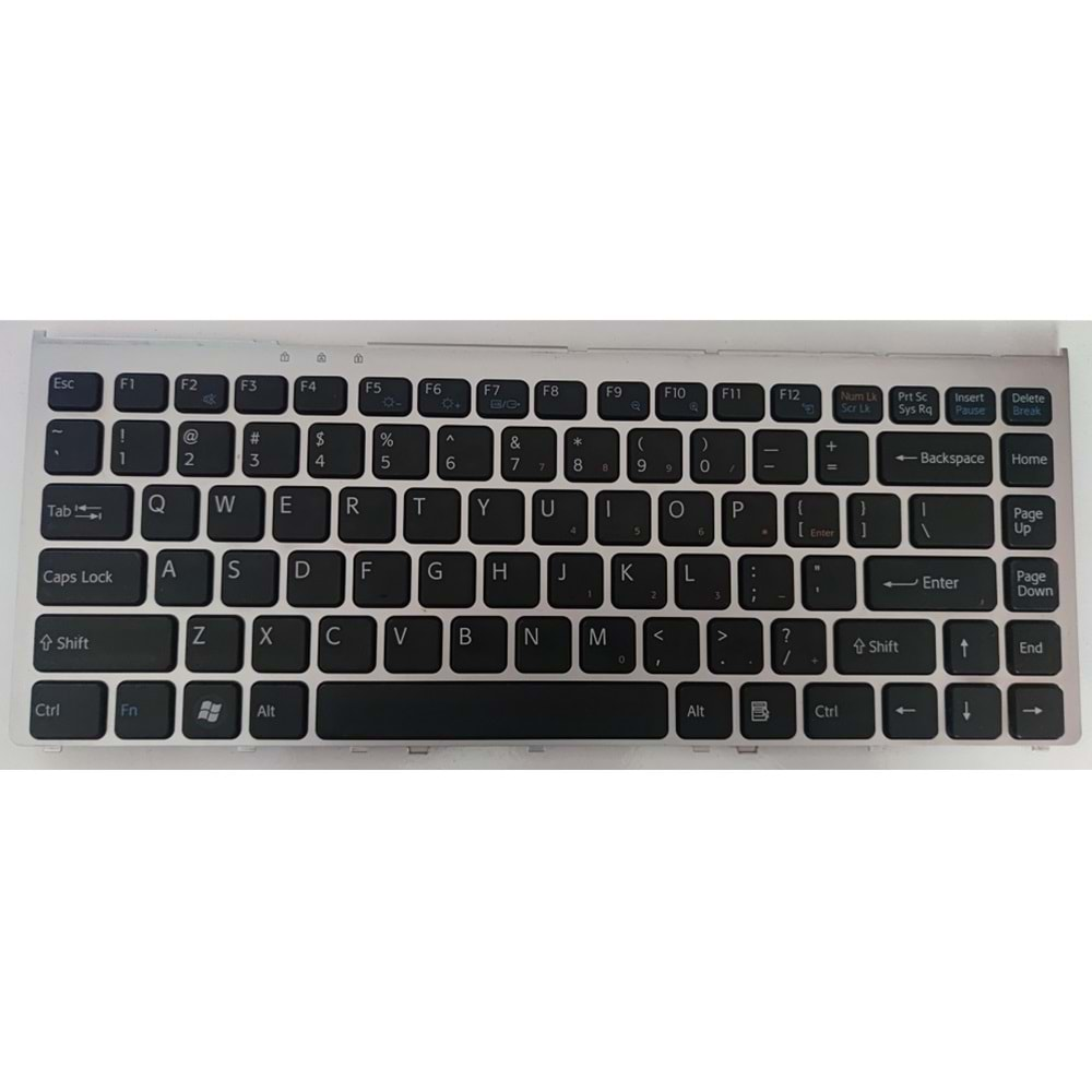 2.EL - Orjinal Sony Vaio VGNFW VGN-FW PCG-3H1L İngilizce Notebook Çerçeveli Klavye - 148084312 81-31105003-82 013-00OA-8239-B