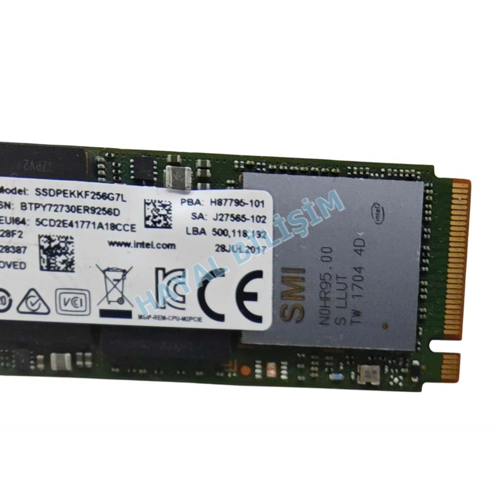 2.EL - Orjinal İntel SSDPEKKF256G7L 256 GB Gen 3 M2 NVMe Notebook Ssd Hard Disk