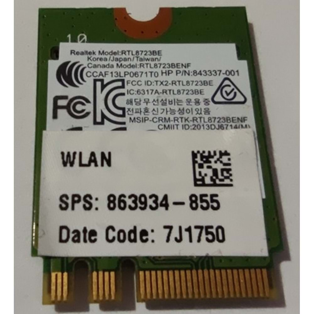 2.EL - Orjinal Hp 250 G6 255 G6 15-BW 15-AY 15-AC 250 G4 Notebook Wifi Kart Ağ Kartı