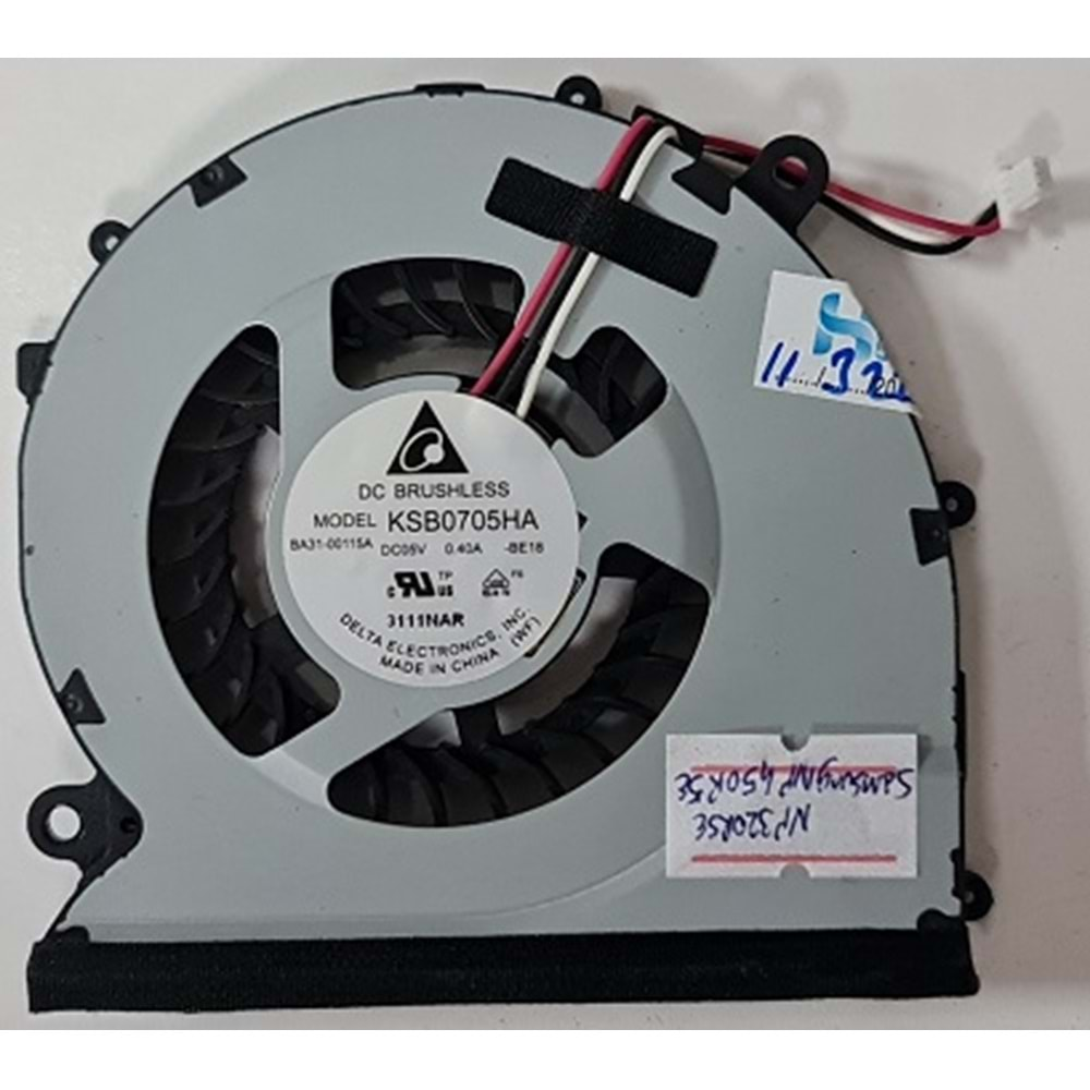 2.EL - Orjinal Samsung NP370 NP450 NP470 NP370R5E NP450R4E 3 Pin Notebook Cpu Fan - BA31-00115A