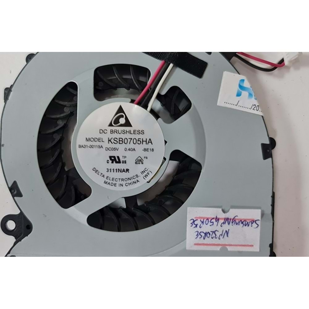 2.EL - Orjinal Samsung NP370 NP450 NP470 NP370R5E NP450R4E 3 Pin Notebook Cpu Fan - BA31-00115A