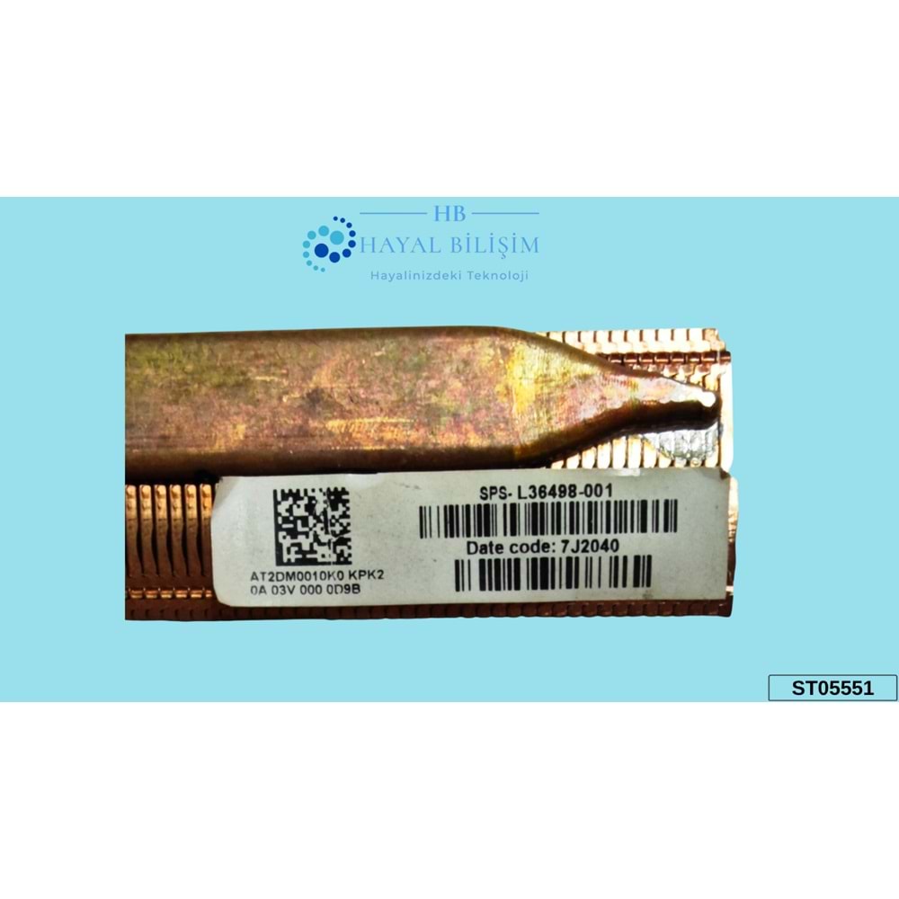 2.EL - Orjinal Hp 15-DA 15-DB 250 G7 255 G7 256 G7 15G-DR 15G-DX 15Q-DS Notebook Bakır Soğutucu