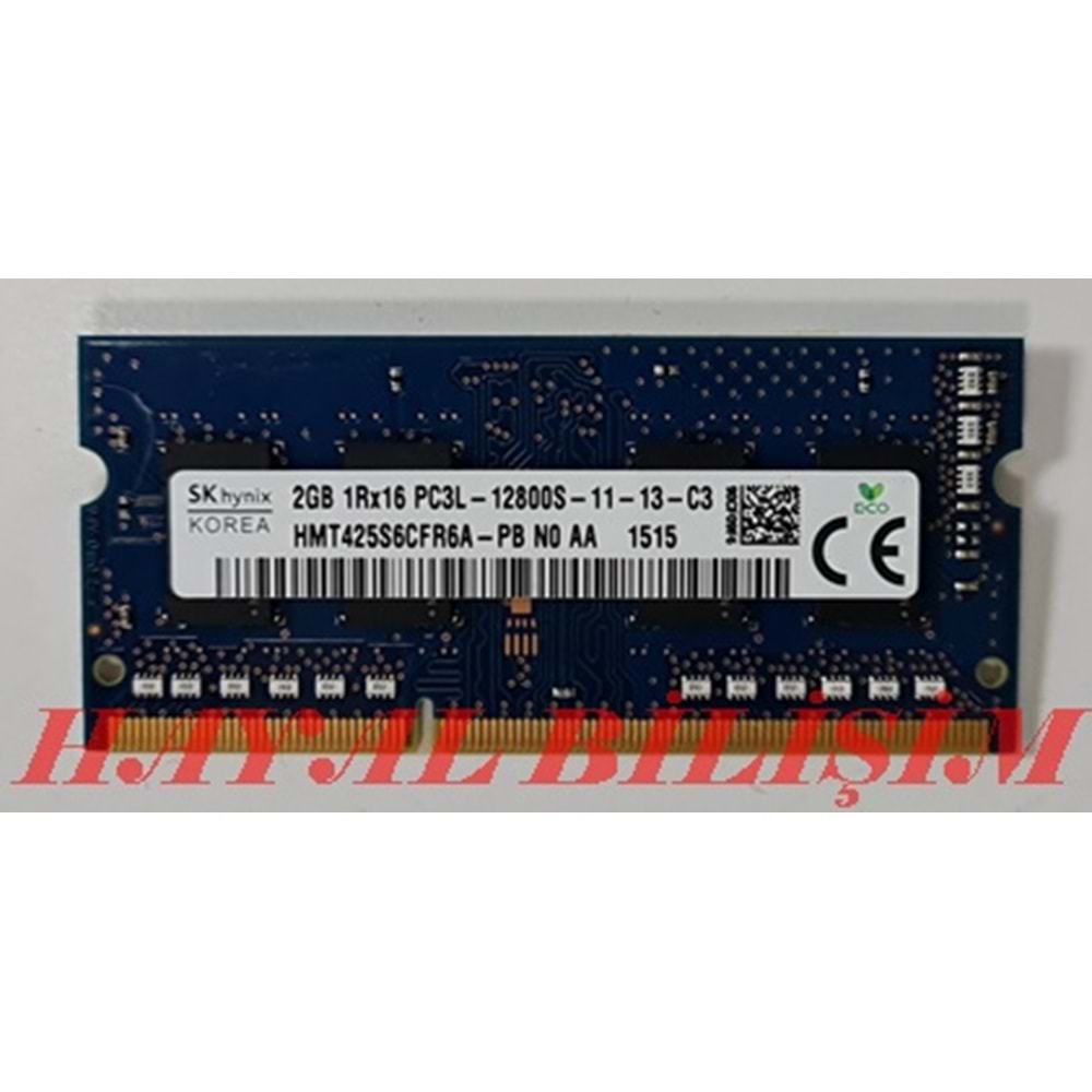 + 2.EL - Oem 2 GB PC3L 12800S Notebook Ram