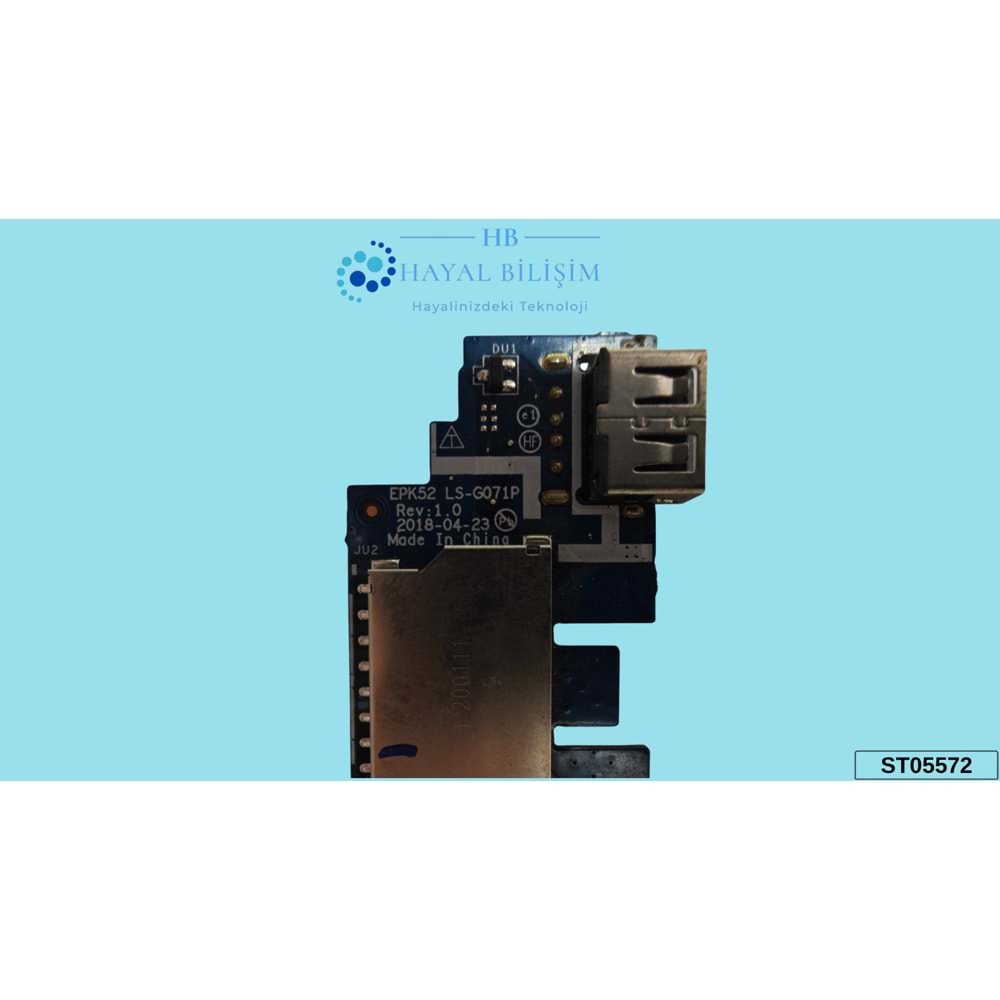 2.EL - Orjinal Hp Pavilion 15-DA 15-DB 250 G7 255 G7 256 G7 TPN-C135 TPN-C136 Notebook Usb Kart