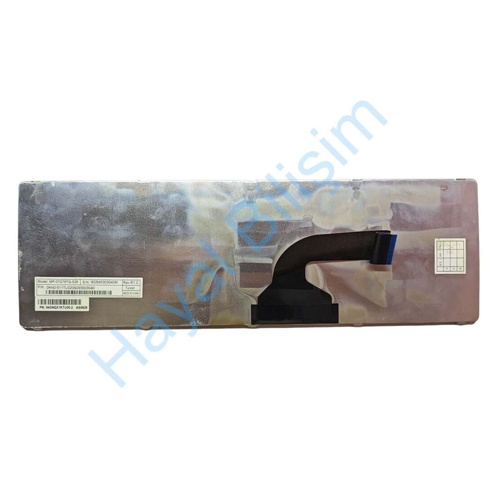 2.EL - Orjinal Asus K52 N53 N53DA N53J N53JF N53JG N53JI N53JL N53JN N53JQ N53SM N53SN N53SV N53TA N53TK G72 G72GX G73 G73JH N90 N90SC N90SV P52 P52F P52Jc P53 P53E P53SJ G51Jx G51V G51VX G51J G53 G53J G53JW G53SW G53SX G51 X55 TR Siyah Klavye