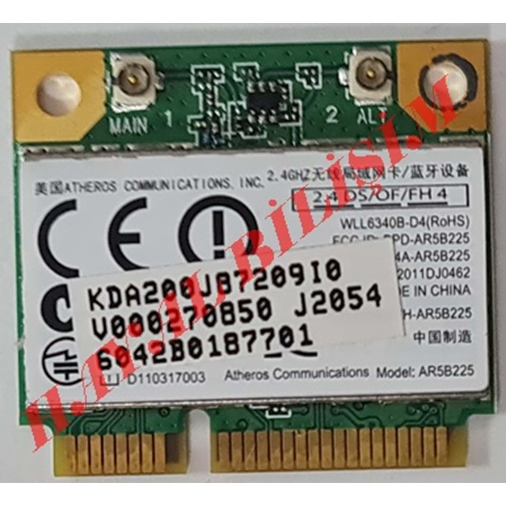 2.EL - Orjinal Toshiba Satellite L855 L850 Notebook Wifi Ağ Kartı - V000270850