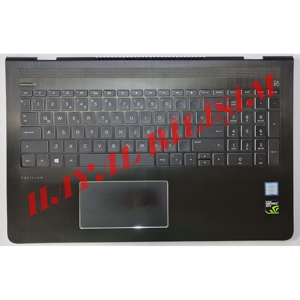 2.EL - Orijinal HP Pavilion Pavilion Siyah 15-CC 15-CD 15T-CC 15Z-CD TPN-Q190 Işıklı Siyah Klavyeli Üst Kasa - 46G74TATP40