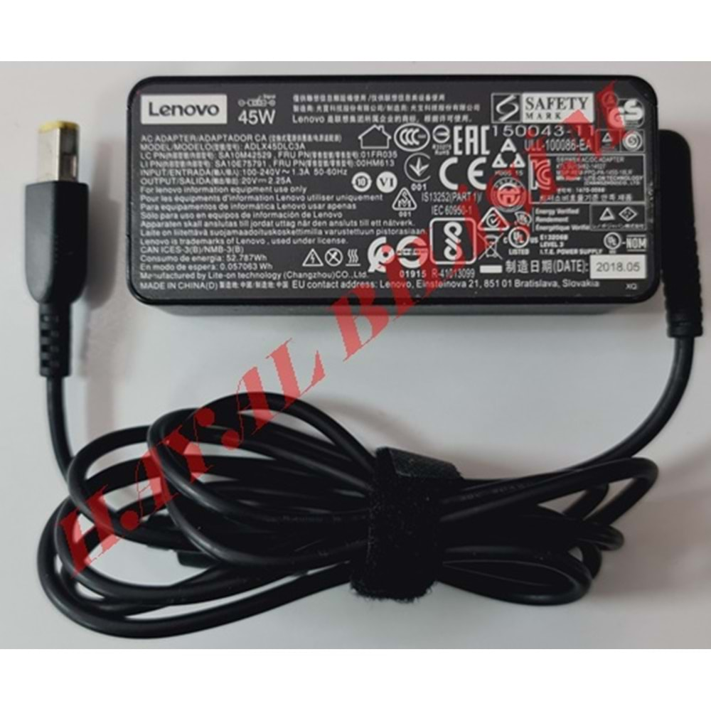 + 2.EL - Orjinal Lenovo 20V 2.25A 45W Usb Uç - ADLX45NCC3A Güç Adaptörü Şarj Cihazı