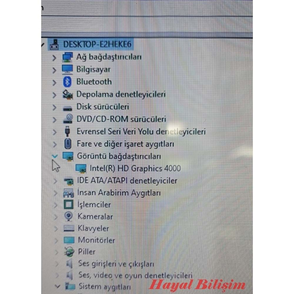 2.EL - Toshiba Satellite C855-14W İ5-3230M İşlemci 6 GB RAM 500 GB HDD HD 4000 Onboard Ekran Kartı