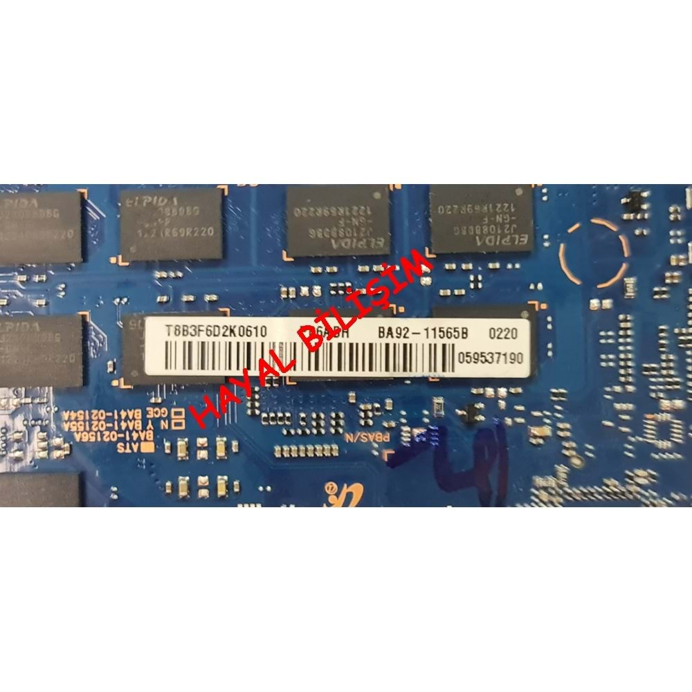 2.EL - Orjinal Samsung NP540 NP540U3C SR0N8 I5-3317U 4 GB Ram Notebook Çalışan Anakart - BA92-11565B BA92-11565A