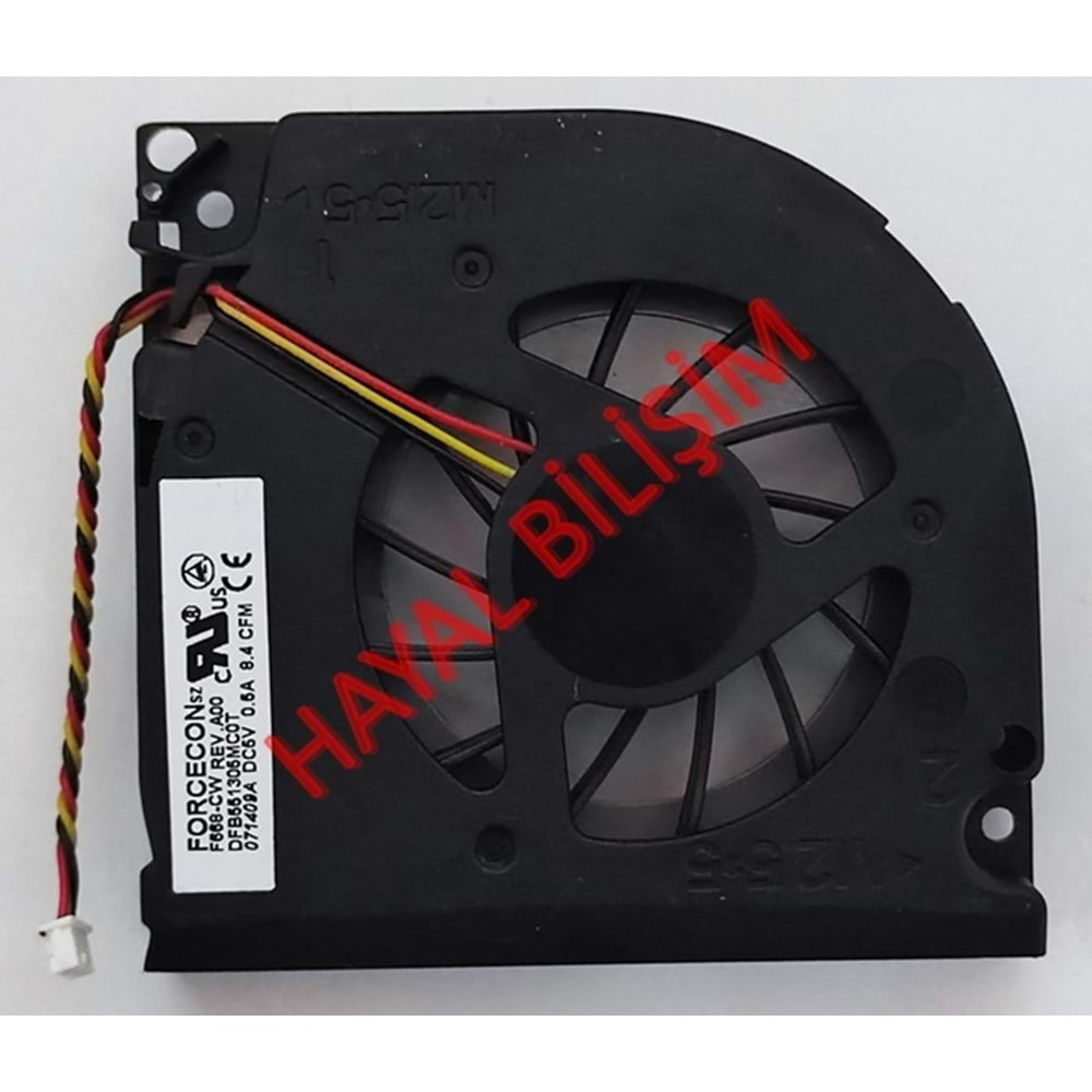 + HYL - Acer Aspire 7000 7100 7110 9300 9301 9302 9303 9304 3 Pin Notebook Cpu Fan - DFB551305MC0T F668-CW