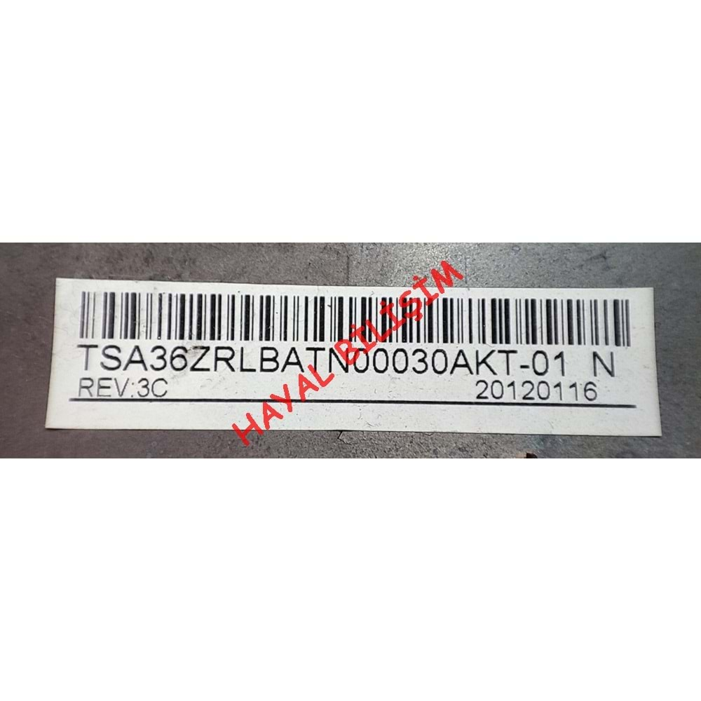 2.EL - Orjinal Acer Aspire 5749 5749-B962G32Mnkk ZRL Notebook Alt Kasa - TSA36ZRLBAT