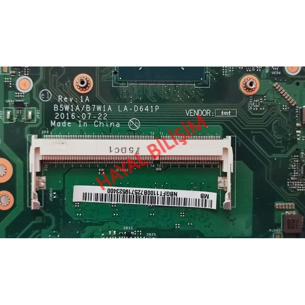 2.EL - Orjinal Acer Aspire ES1-533 Celeron N3350 Çalışan Notebook Anakart - LA-D641P