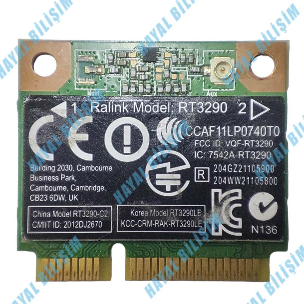 2.EL - Orjinal Ralink RT3290 Notebook Wifi Ağ Kart - 689215-001