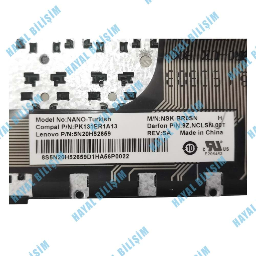 2.EL - Orjinal Lenovo IdeaPad 100-15IBY B50-10 80QR 20644 20564 80MJ 80R8 Tr Notebook Klavye - 5N20H52659