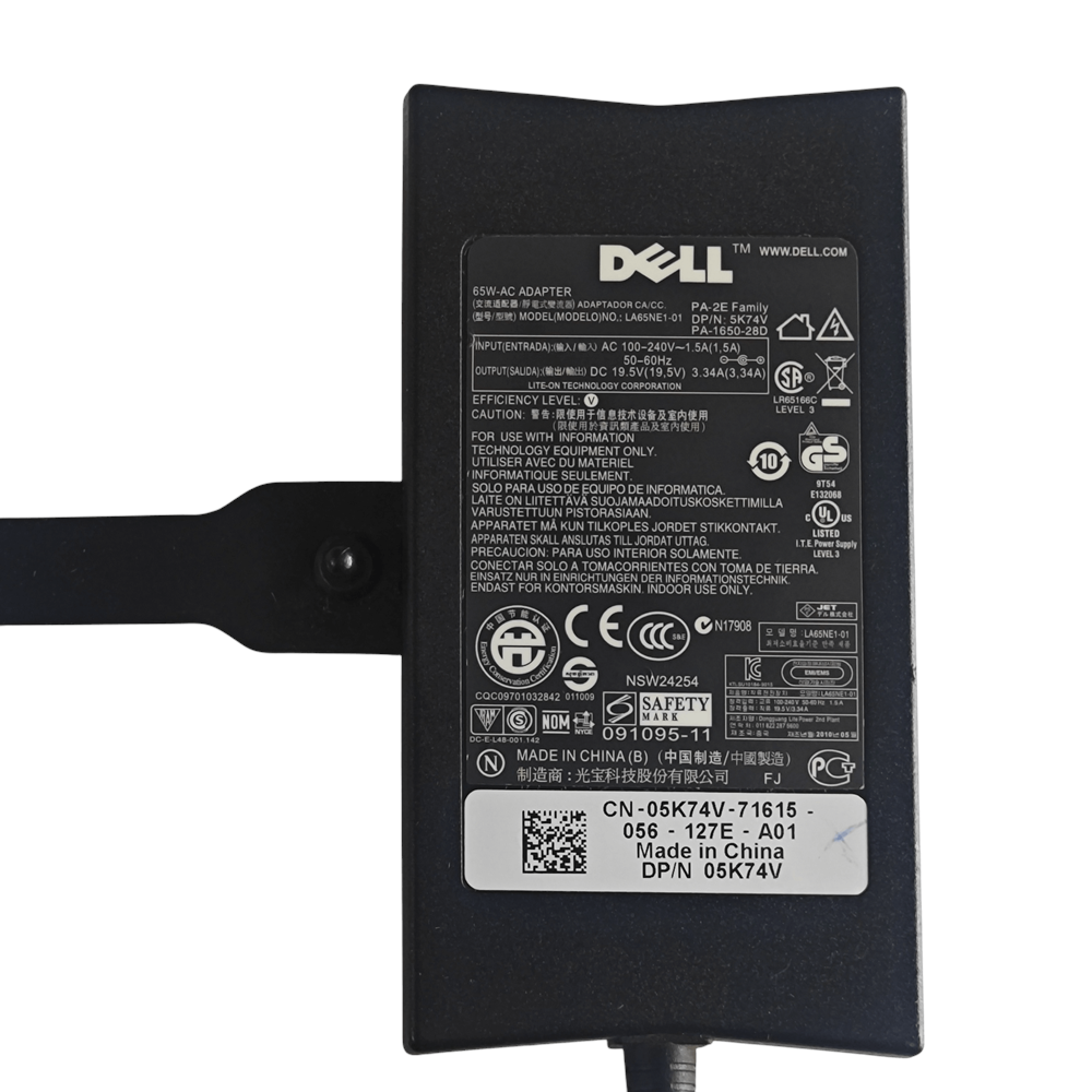 2. EL - Orjinal Dell 19.5V 3.34A Slim 7.4mm X 5.0mm 65W Notebook Geniş İğne Uç Notebook Adaptör