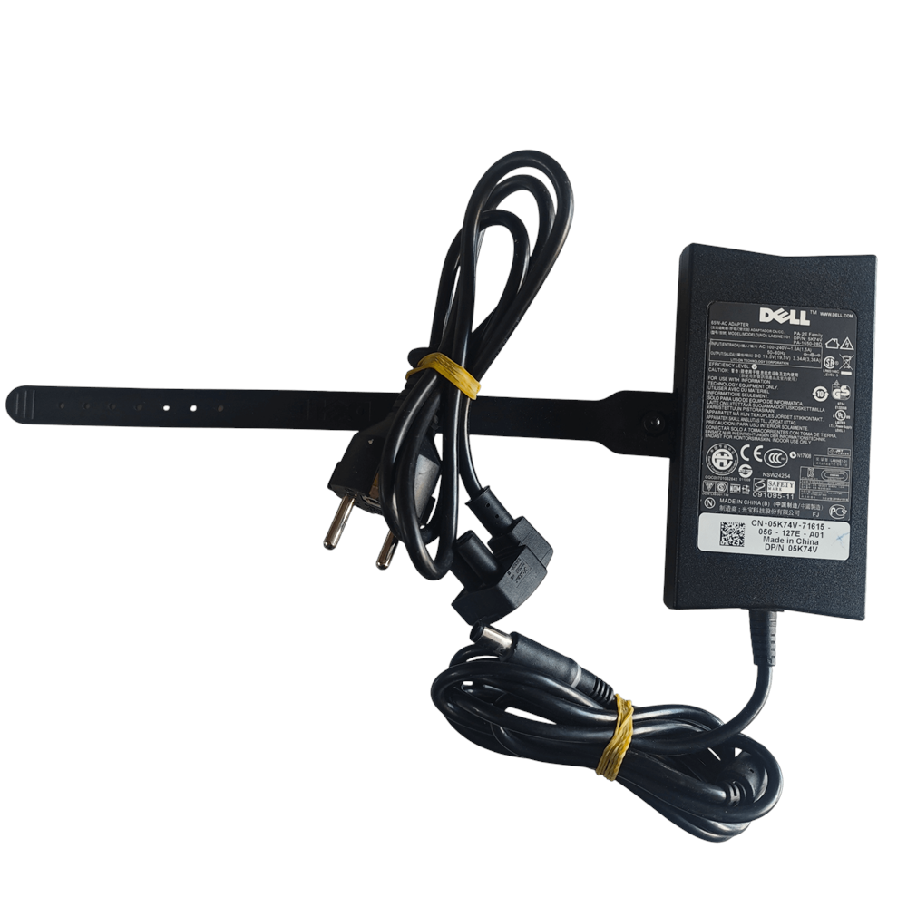 2. EL - Orjinal Dell 19.5V 3.34A Slim 7.4mm X 5.0mm 65W Notebook Geniş İğne Uç Notebook Adaptör