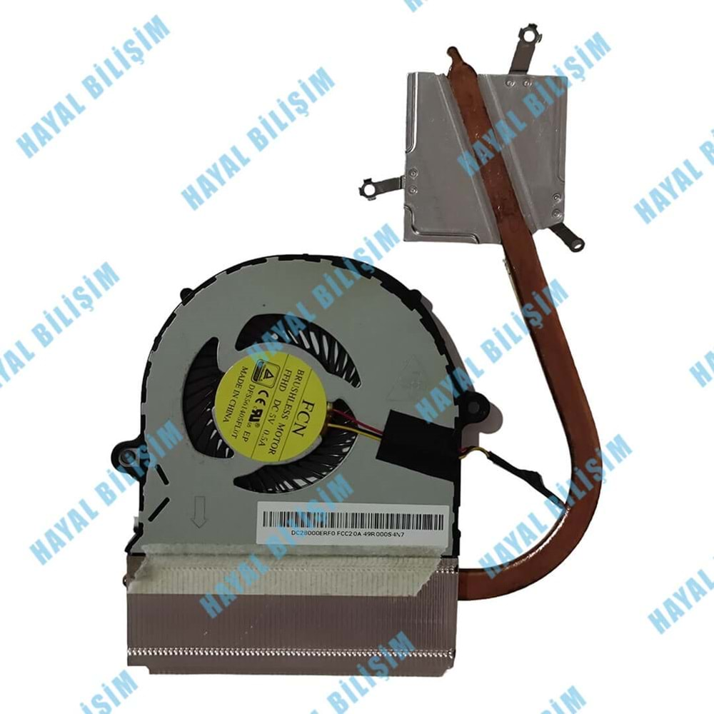 2.EL - Orjinal Acer Aspire E5-511 E5-521 E5-531 E5-551 E5-571 Notebook Cpu Fan Bakır Soğutucu - DC28000ERF0