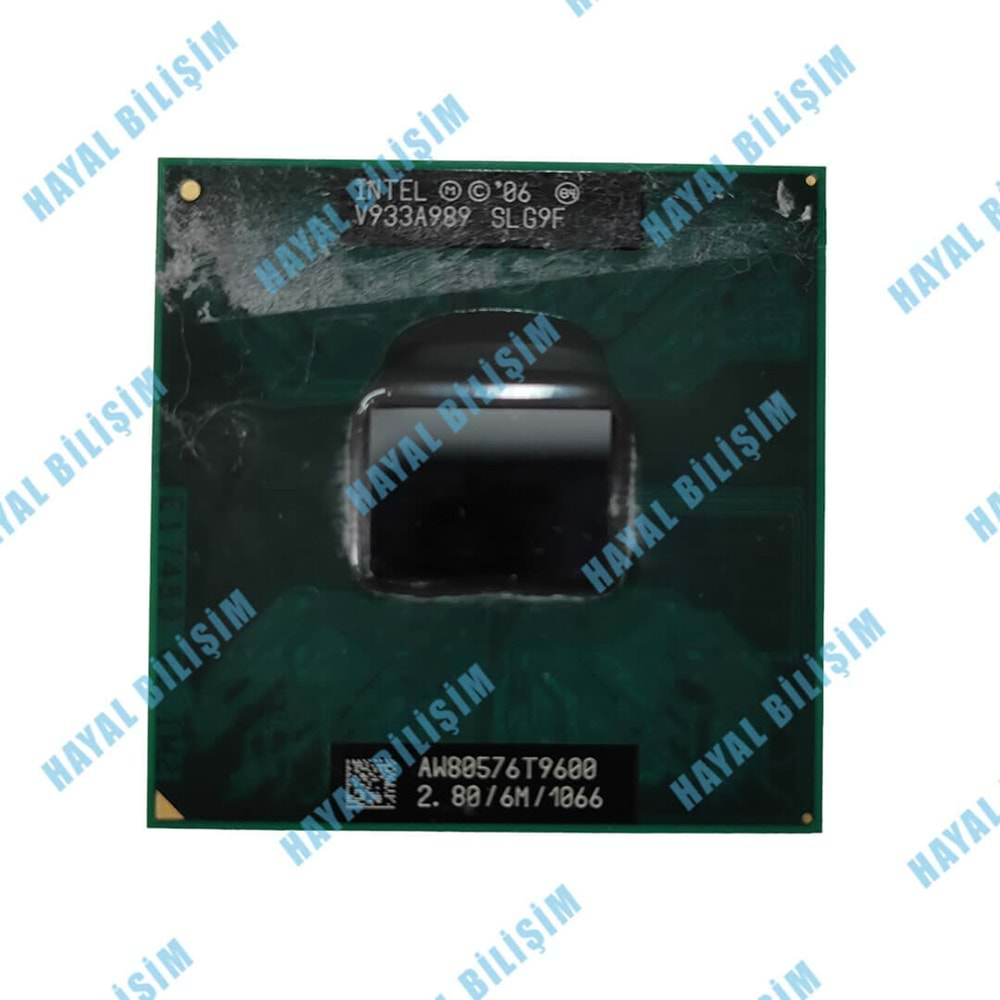 2.EL - Orjinal İntel Core2 Duo T9600 478 Pin 6M Önbellek 2.80 GHz 1066 MHz Notebook Cpu İşlemci - SLG9F