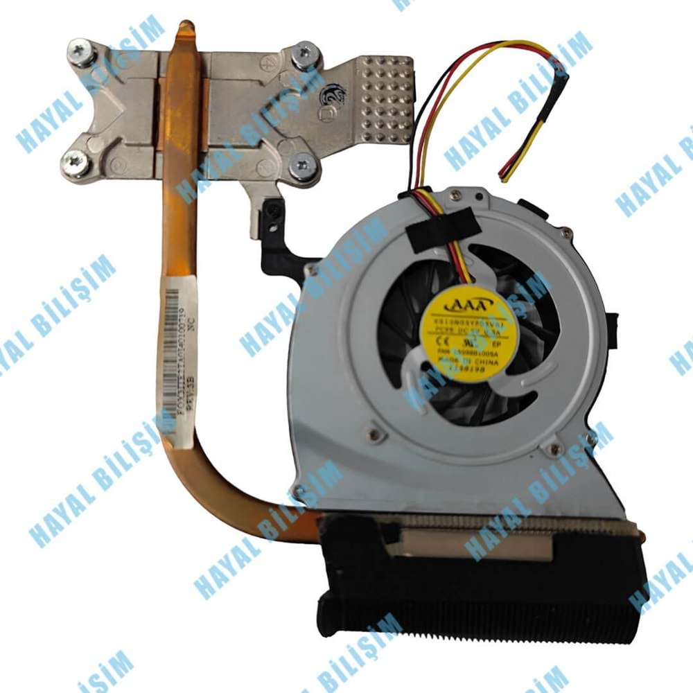 2.EL - Orjinal Toshiba Satellite C640 C600 L645 L640 L600 3 Pin Notebook Bakır Soğutucu Cpu Fan - XS10N05YF05VBJ