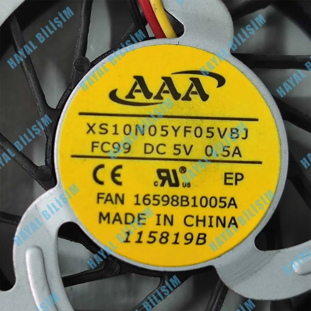 2.EL - Orjinal Toshiba Satellite C640 C600 L645 L640 L600 3 Pin Notebook Bakır Soğutucu Cpu Fan - XS10N05YF05VBJ