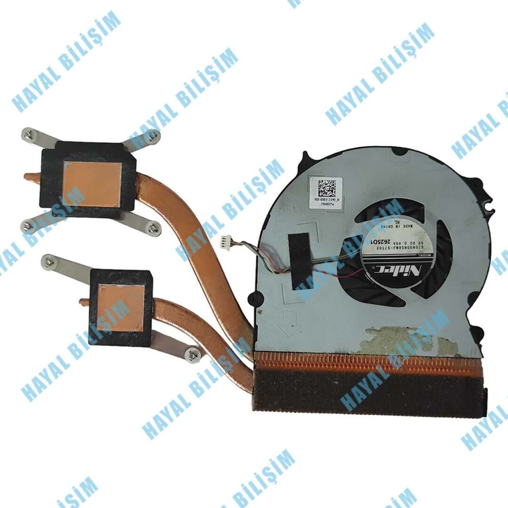 2.EL - Orjinal Sony Vaio SVS13 SVS131 Notebook Cpu Fan Bakır Soğutucu - 300-0001-2349_B