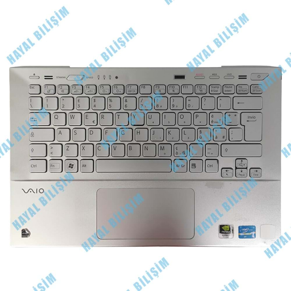 2.EL - Orjinal Sony SVS13 SVS131 Notebook Klavyeli Işıklı Üst Kasa - 045-0001-228_A