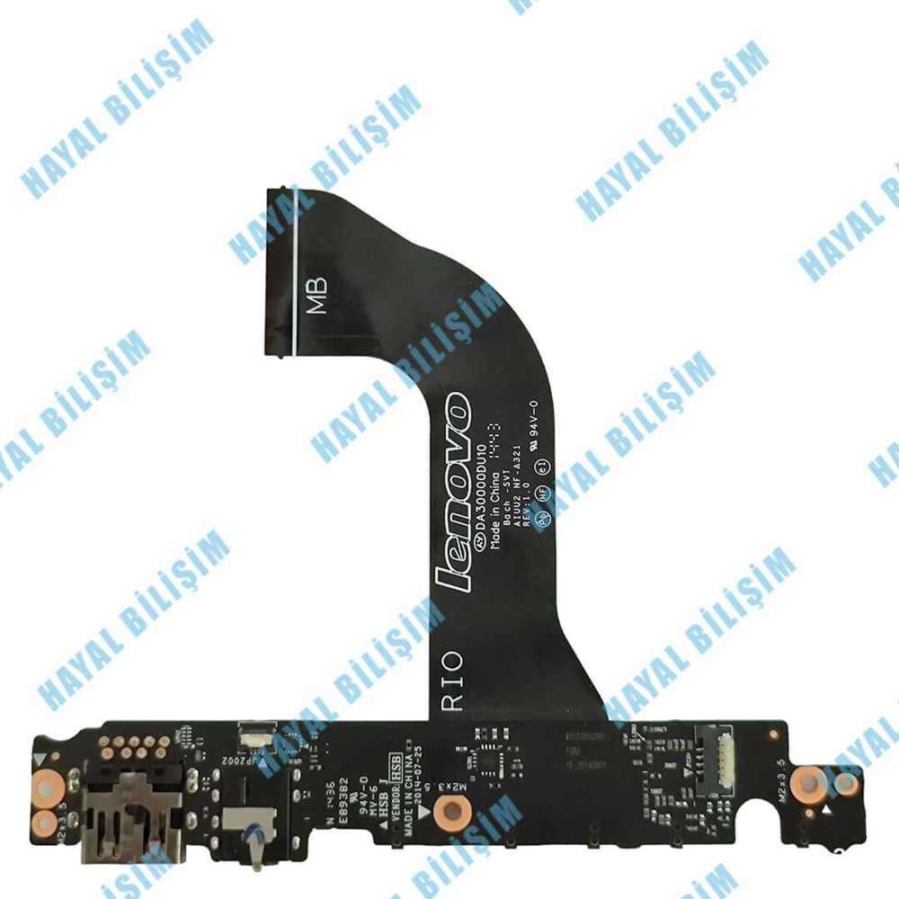 2.EL - Orjinal Lenovo Yoga 3 Pro-1370 Notebook Usb Ses Kart Board - NS-A322