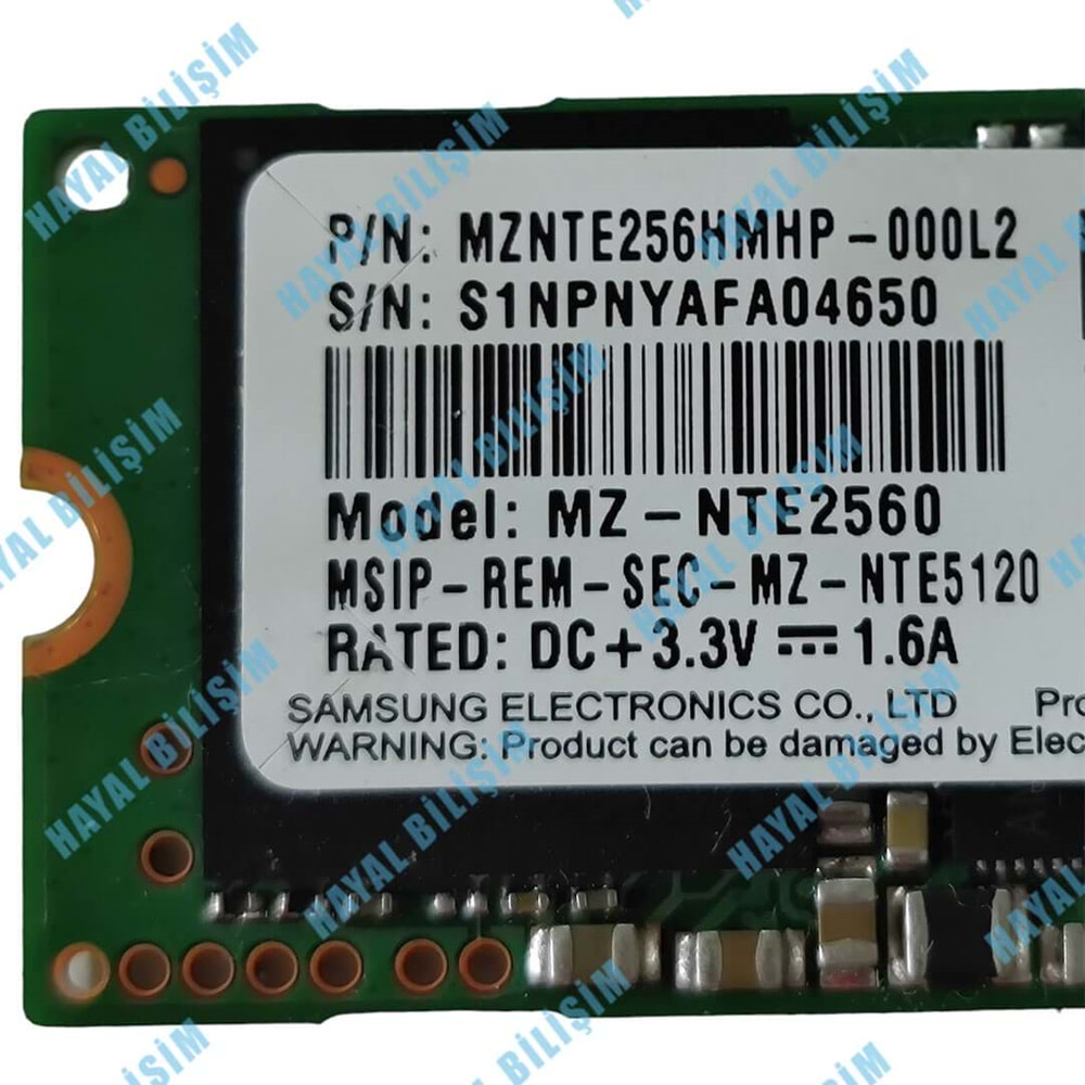 2.EL - Orjinal Samsung PM851 MZMTE256HMHP 256 GB M.2 2280 SSD