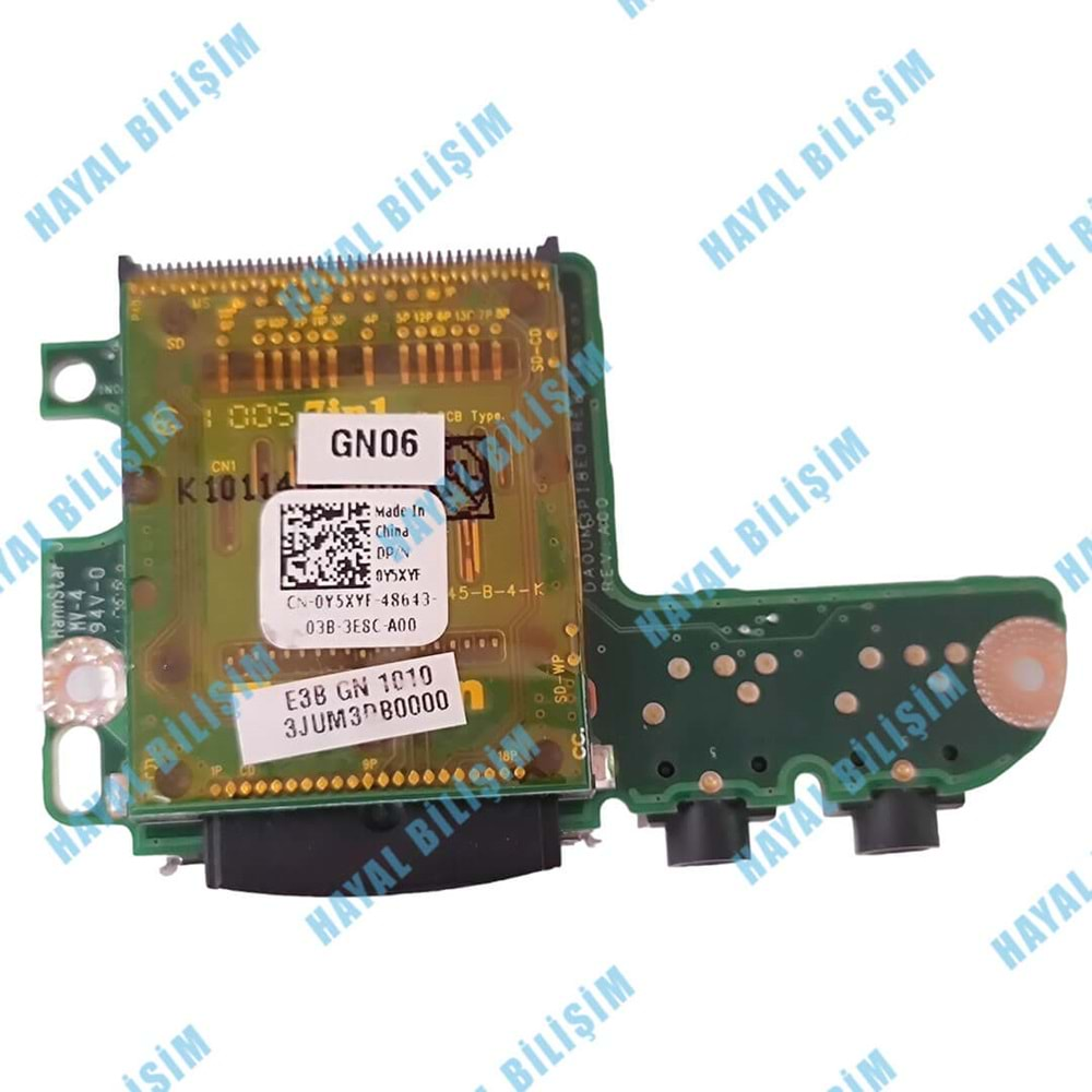 2.EL - Orjinal Dell Inspiron 1564 1764 1564-5812 Notebook Usb Ses Audio Kart - CN-0Y5XYF