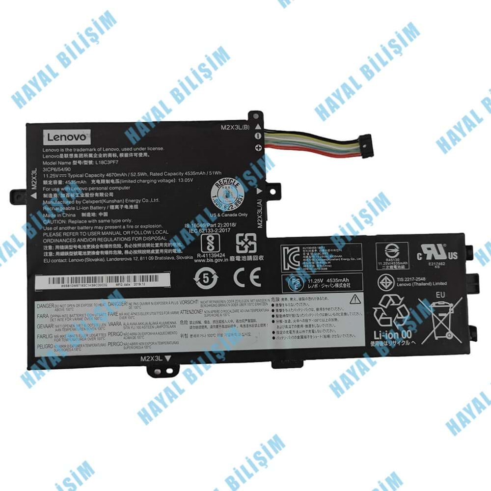 2.EL - Orjinal Lenovo S340-14IIL S340-14IWL S340-14API S340-14IML Notebook Batarya