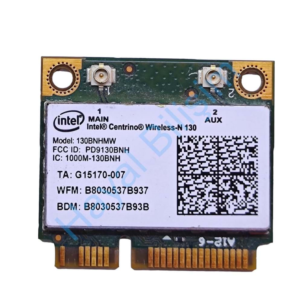 2.EL - İntel Centrino Wireless-N130 130BNHMW 150Mbps + Bluetooth3.0 Mini PCI-e Wifi Kart