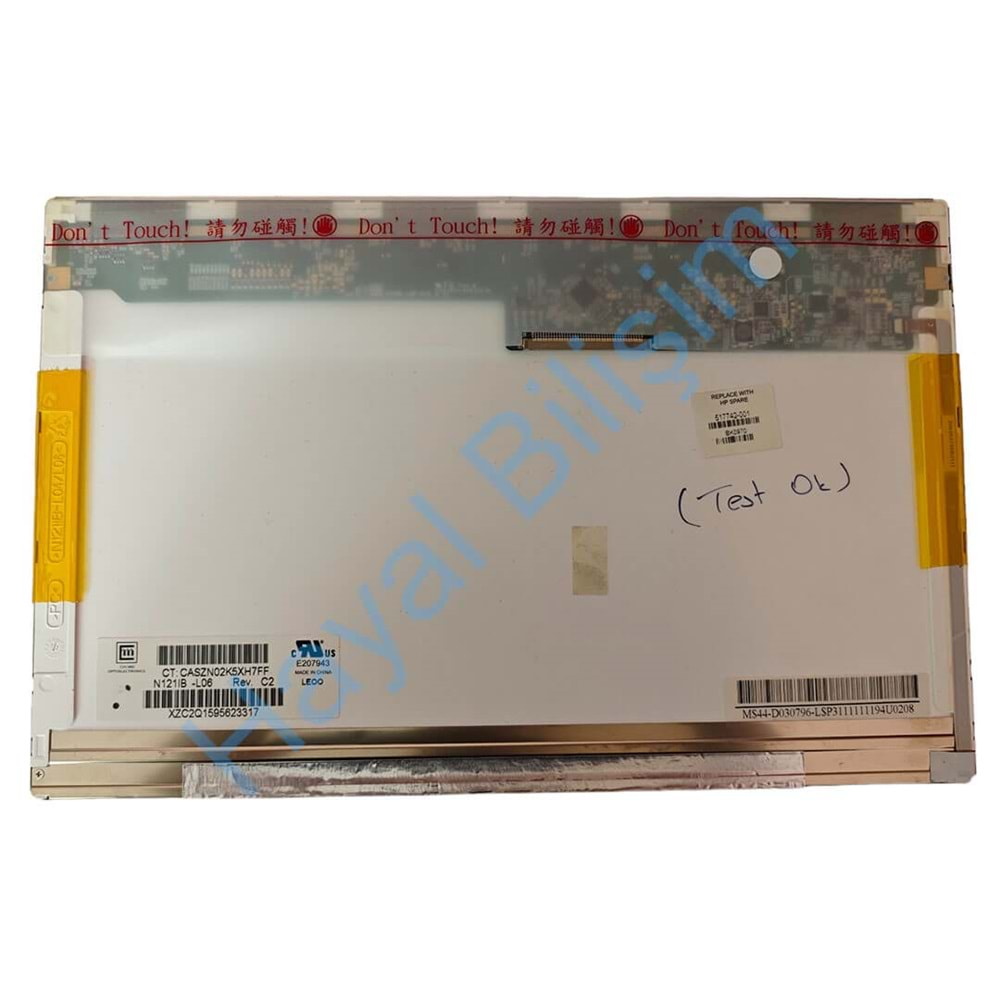 2.EL - Orjinal ChiMei N121IB-L06 REV. C2 1280 x 800 Led Notebook Lcd Ekran Panel