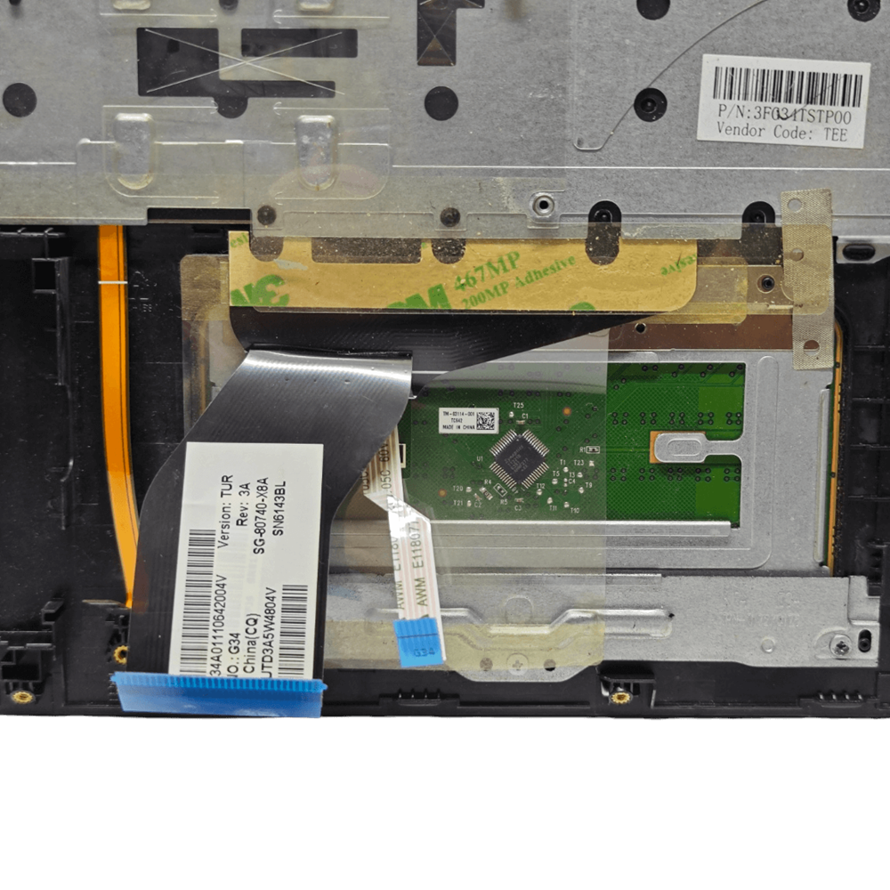 2.EL - Defolu Orjinal HP Pavilion 15-AU 15-AW TPN-Q172 TPN-Q175 Mavi Siyah Notebook Işıklı Klavyeli Üst Kasa