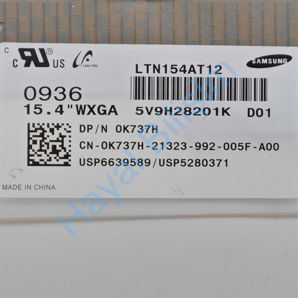 Orjinal Çıkma Samsung LTN154AT12-D01 1280X800 15.4