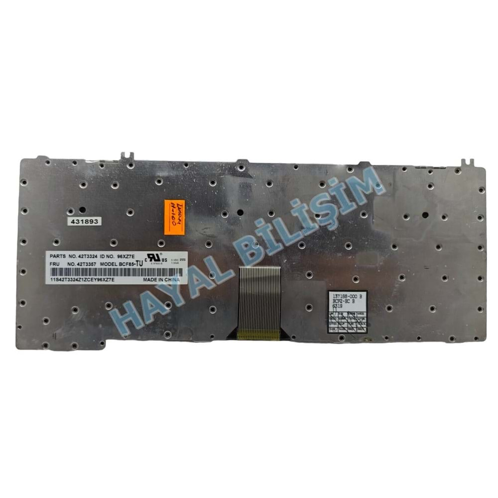 Orjinal Çıkma Lenovo 3000 C100 N100 N200 N500 V200 Tr Notebook Klavye