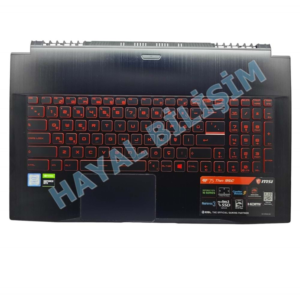 Orjinal Çıkma Msı MS-17F1 MS-17F2 MS-17F4 MS-17F5 GF75 Notebook Işıklı Klavyeli Üst Kasa