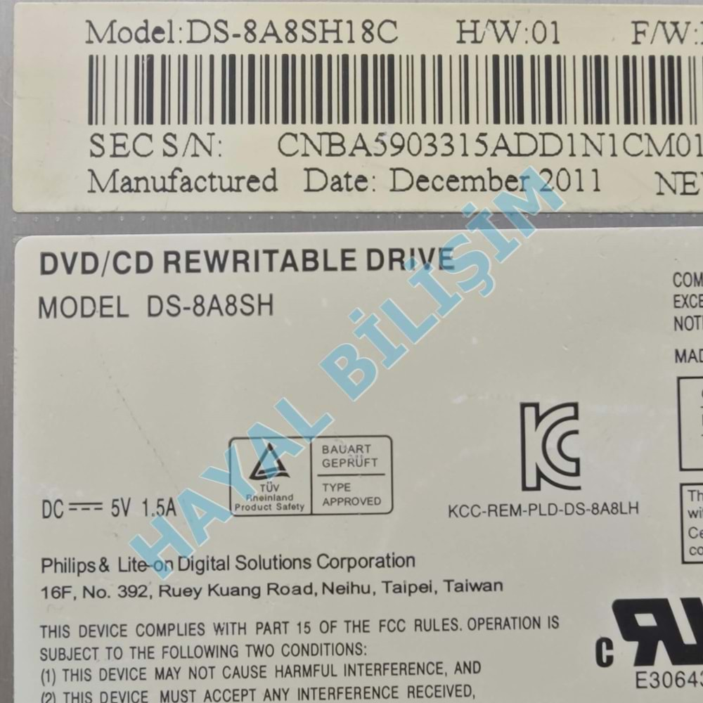 Orjinal Çıkma Samsung NP300E7A NP305E7A Notebook Optik Okuyucu Dvd RW