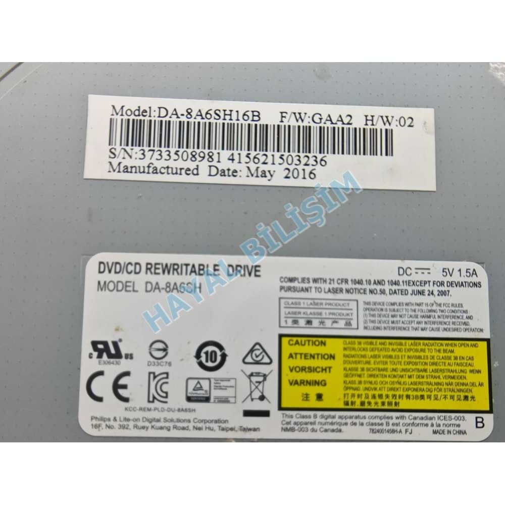 2.EL - Orjinal Asus X550J X550VQ K550V X550VX FX550 Notebook Optik Okuyucu Dvd RW