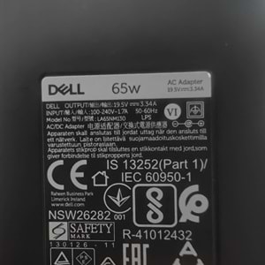 2.EL - Orjinal Dell İnspiron 19.5V 3.34A 7.4mm X 5.0mm CN-0G4X7T Notebook Adaptör