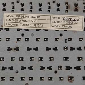 2.EL - Orjinal Casper !!!!! BEYAZ !!!!! W760 W762S W762SUN W765SUN W765S Probook W255HP Çerçeveli Türkçe Notebook Klavye